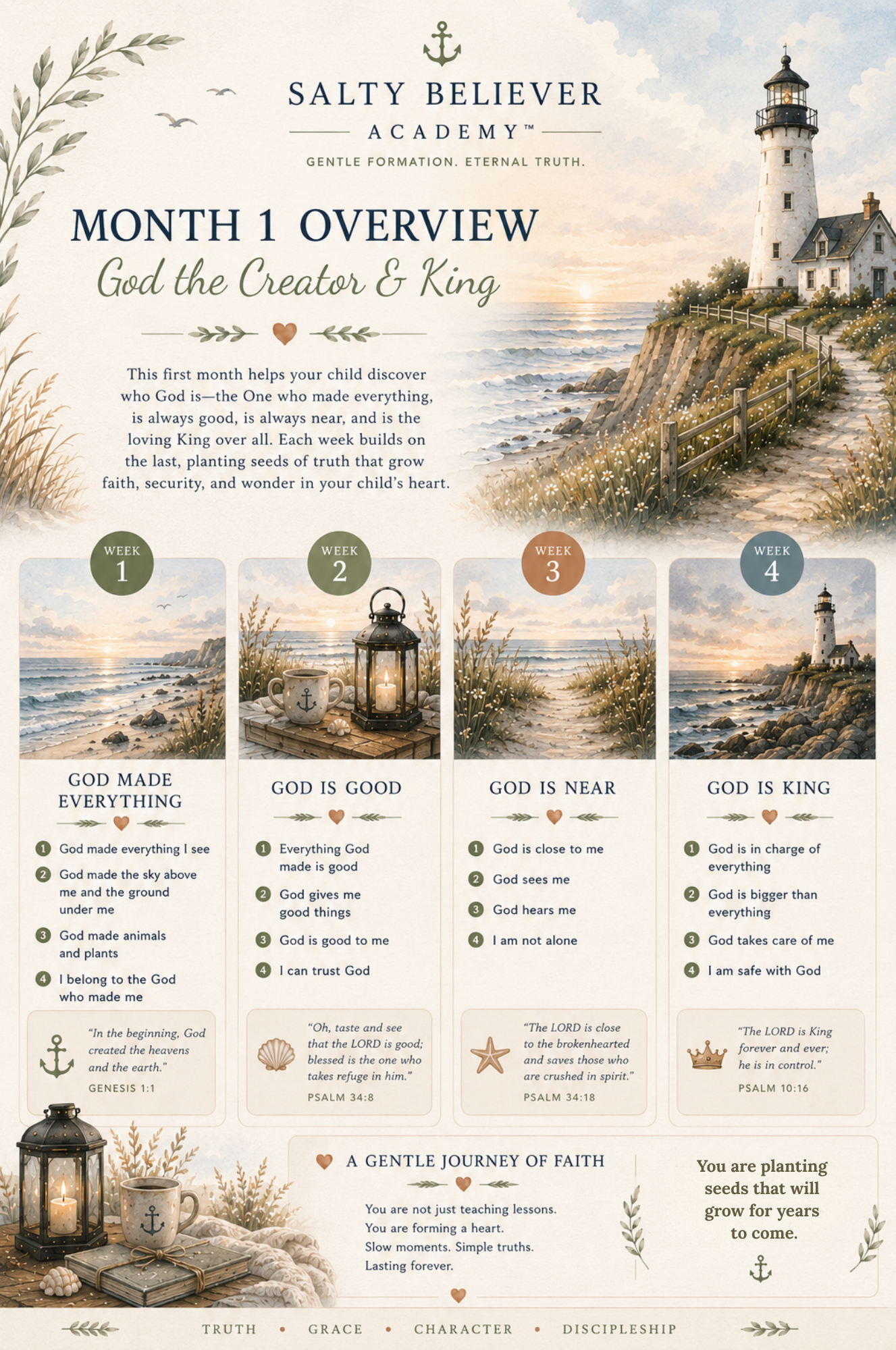 Salty Believer Academy™ Month One: God the Creator and King